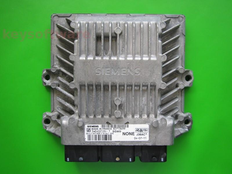 ECU Volvo V50 2.0D 30713699 5WS40212D-T SID803