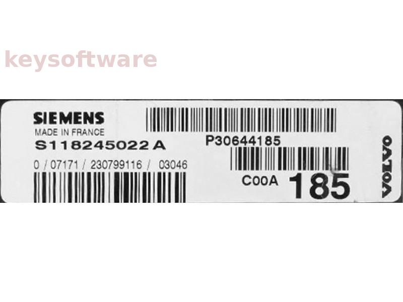 ECU Volvo S40 1.6 P30644185 S118245022A EMS2000 {