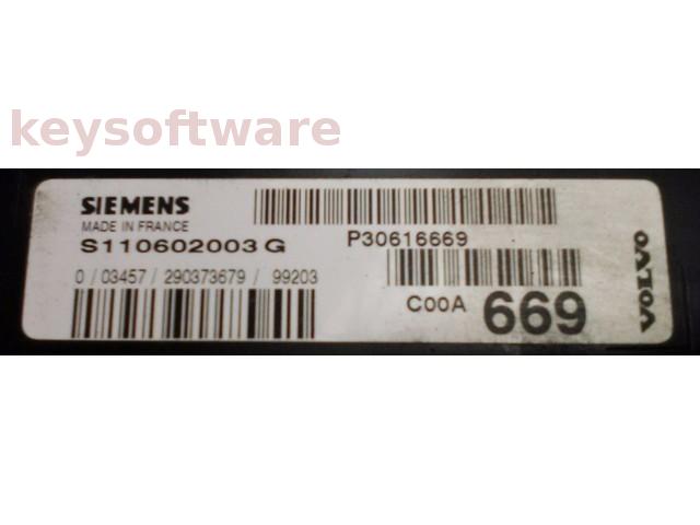 ECU Volvo V40 2.0 P30616669 S110602003G EMS2000 {