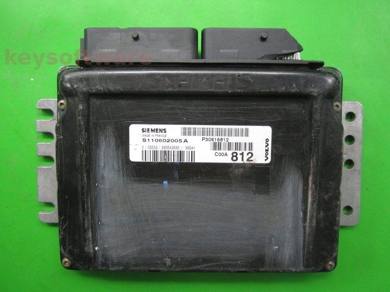 ECU Volvo S40 1.6 P30616812 S110602005A EMS2000