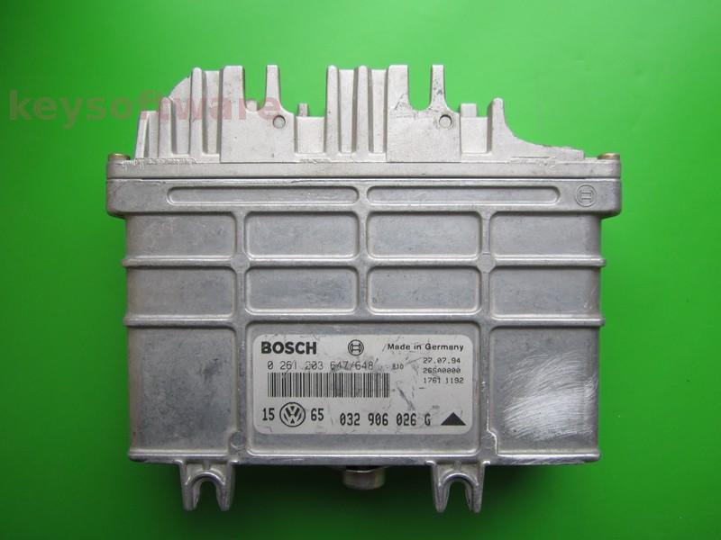 ECU VW Golf3 1.6 032906026G 0261203647 MA1.2.3