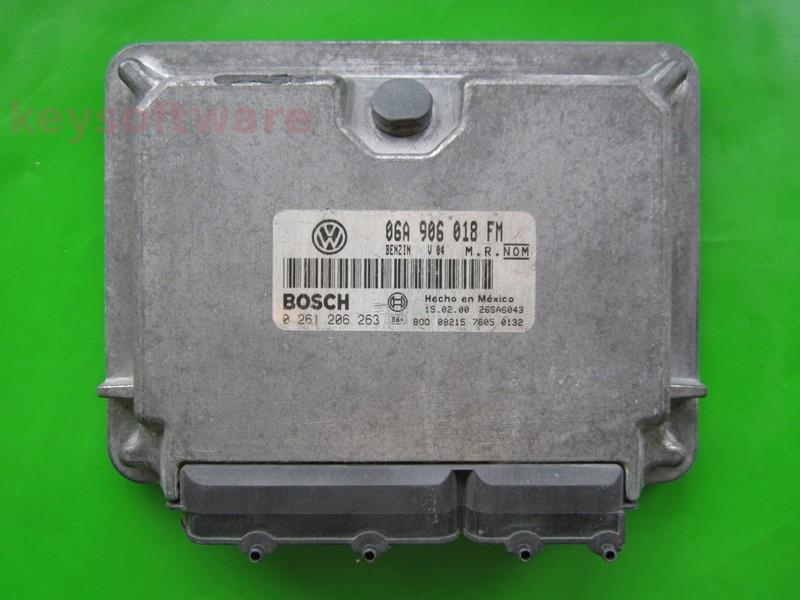 ECU VW Beetle 2.0 06A906018FM 0261206263 M5.9.2 AQY