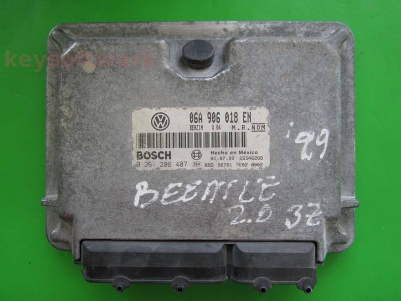 ECU VW Beetle 2.0 06A906018EN 0261206407 M5.9.2 AEG