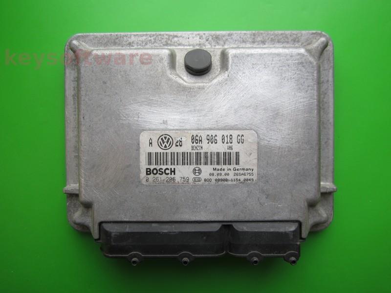 ECU VW Bora 2.0 06A906018GG 0261206759 M5.9.2 AQY