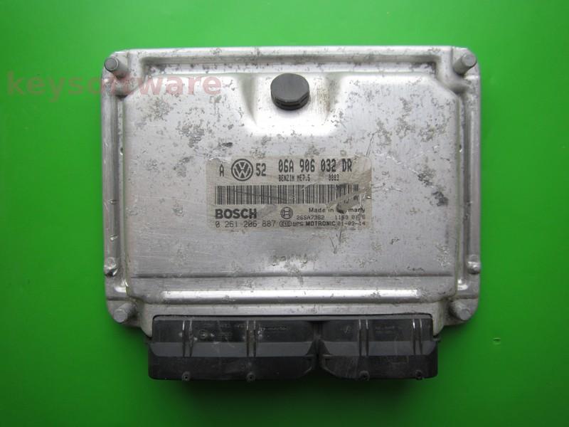 ECU VW Bora 1.8 06A906032DR 0261206887 ME7.5 AUM