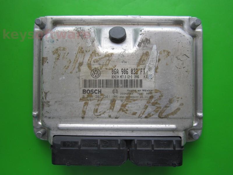 ECU VW Beetle 1.8 06A906032FT 0261207341 ME7.5 AWU