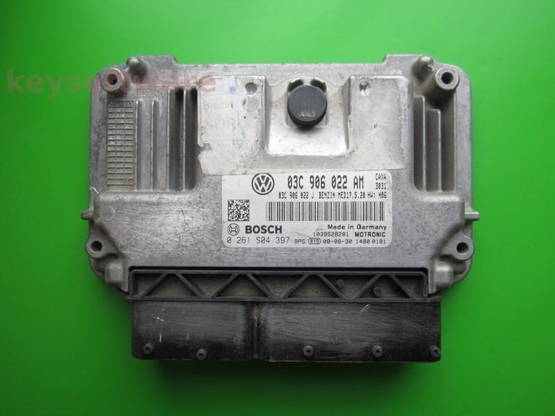 ECU VW Eos 1.4 03C906022AM 0261S04397 MED17.5.20 CAXA H06