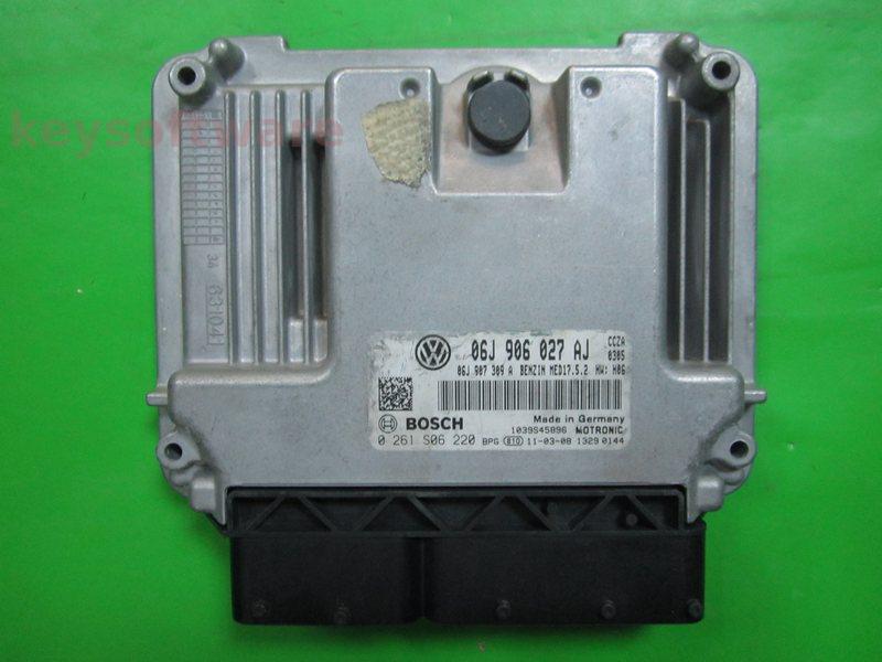ECU VW Beetle 2.0 06J906027AJ 0261S06220 MED17.5.2 CCZA H06