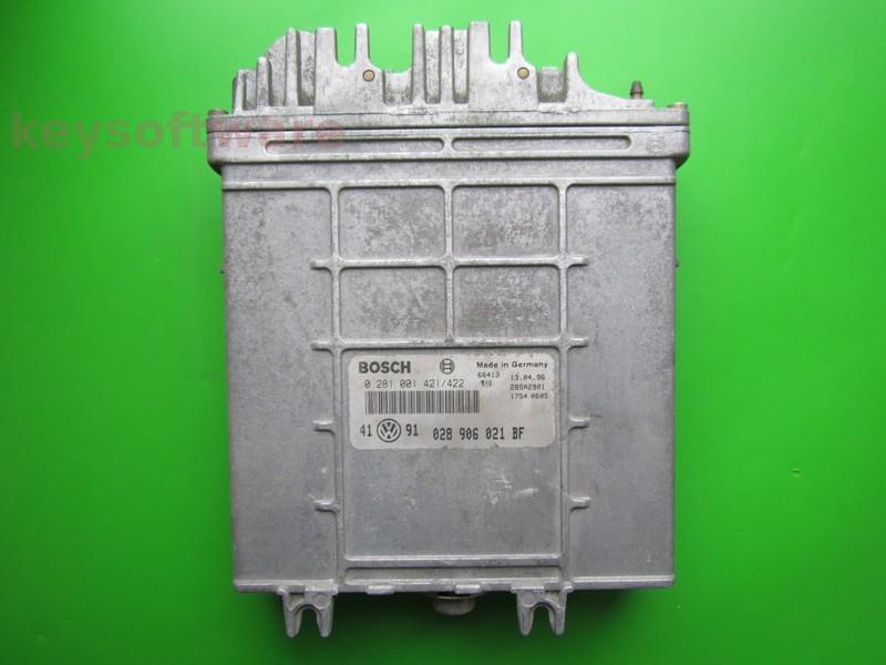 ECU VW Golf3 1.9TDI 028906021BF 0281001421 MSA15.5 IZ }