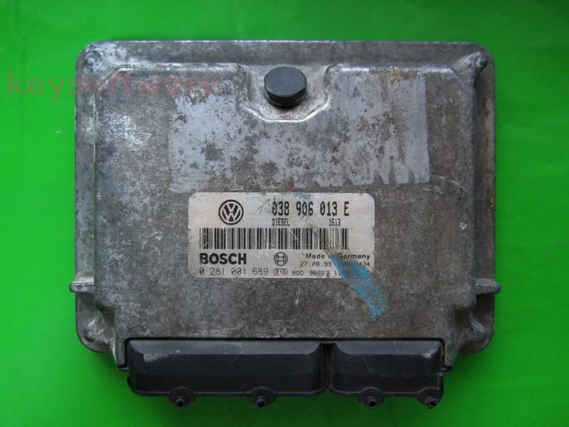 ECU VW Caddy 1.9SDI 038906013E 0281001689 EDC15V AEY IMMOOFF +
