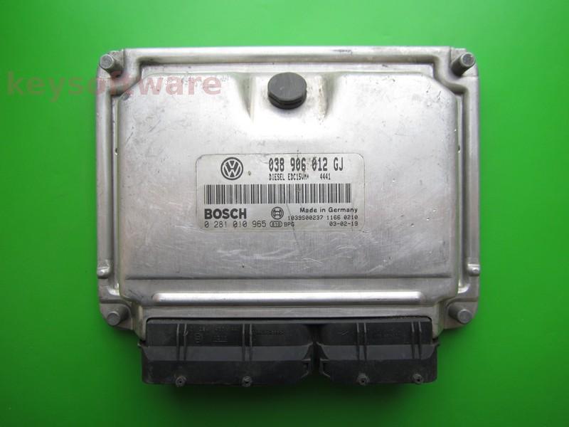 ECU VW Caddy 1.9SDI 038906012GJ 0281010965 EDC15VM+ ASY+