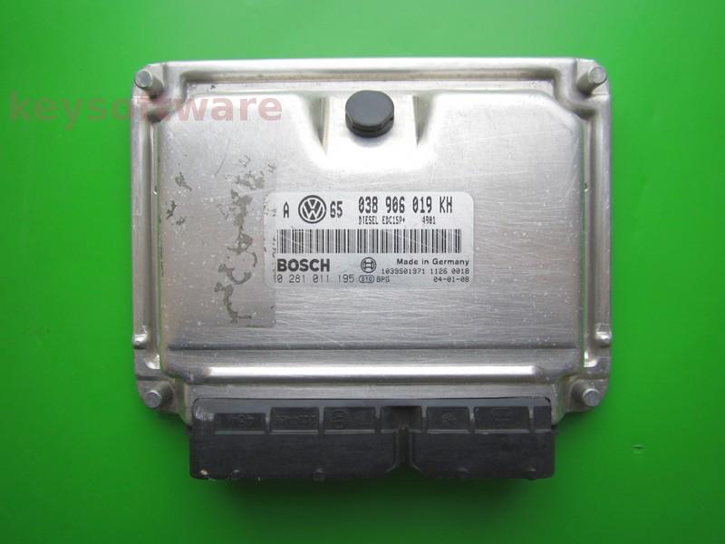 ECU VW Bora 1.9TDI 038906019KH 0281011195 EDC15P+ ATD