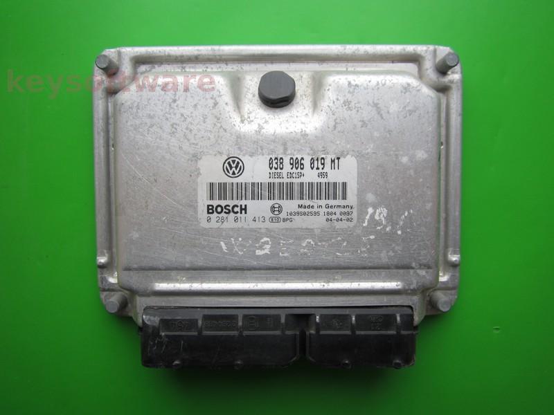 ECU VW Beetle 1.9TDI 038906019MT 0281011413 EDC15P+ ATD {