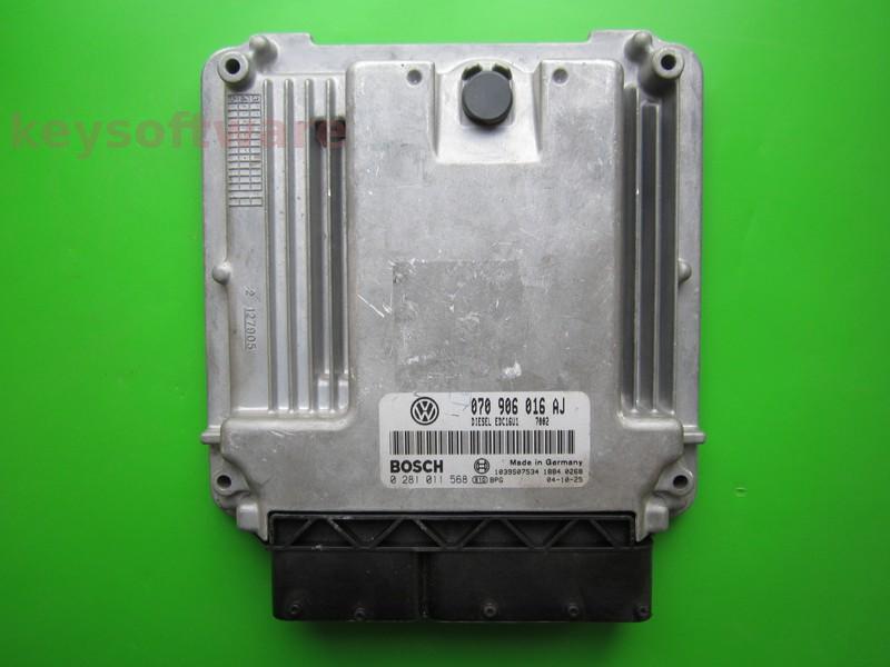 ECU VW T5 2.5TDI 070906016AJ 0281011568 EDC16U1 AXD }
