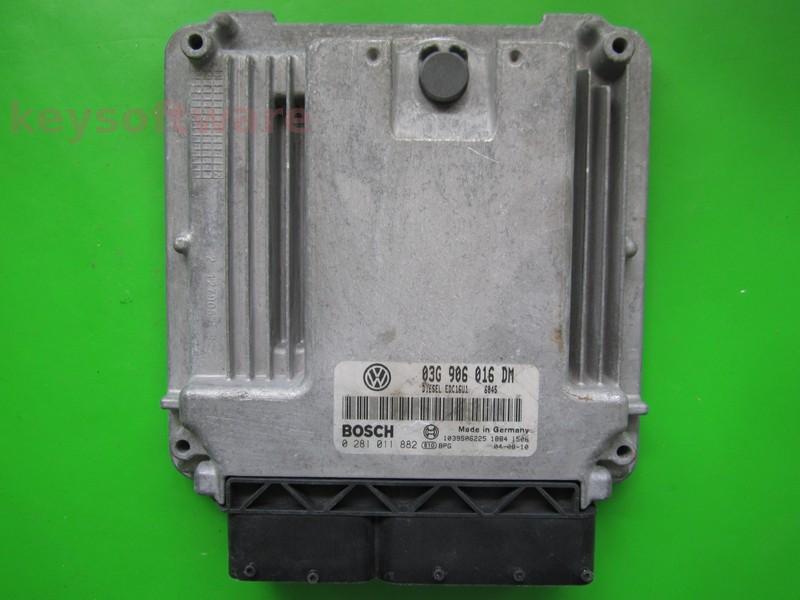 ECU VW Caddy 1.9TDI 03G906016DM 0281011882 EDC16U1 BJB {+