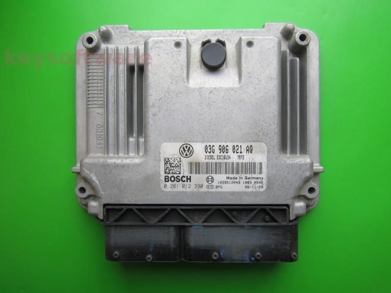 ECU VW Caddy 1.9TDI 03G906021AQ 0281012390 EDC16U34 BLS~