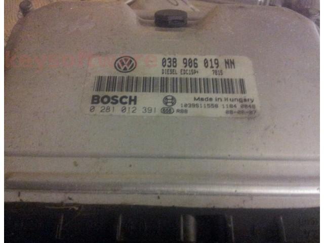 ECU VW Beetle 1.9TDI 038906019NN 0281012391 EDC15P+ BSW {