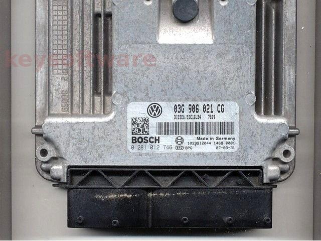 ECU VW Caddy 1.9TDI 03G906021CG 0281012746 EDC16U34 BSU {