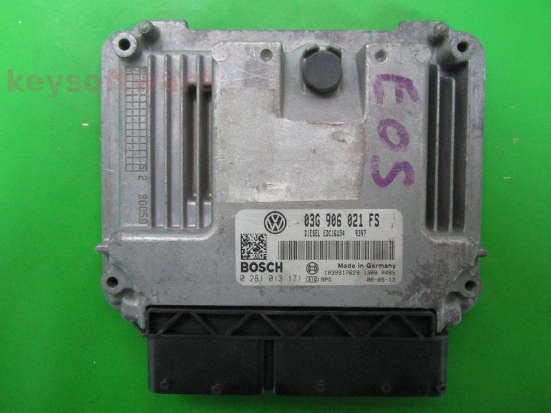 ECU VW Eos 2.0TDI 03G906021FS 0281013171 EDC16U34 BMM