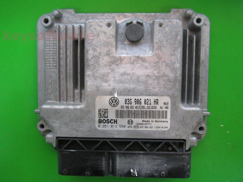 ECU VW Caddy 1.9TDI 03G906021HR 0281013680 EDC16U34 BLS H06