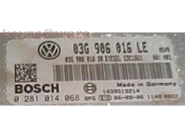ECU VW Caddy 1.9TDI 03G906016LE 0281014068 EDC16U1 BDJ {+