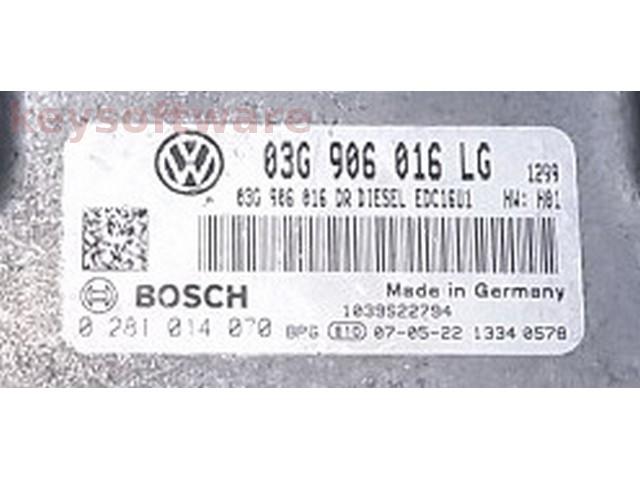 ECU VW Caddy 1.9TDI 03G906016LG 0281014070 EDC16U1 BJB{