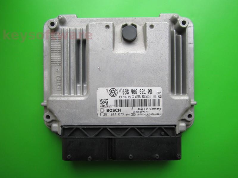 ECU VW Caddy 1.9TDI 03G906021PD 0281014073 EDC16U34 BLS {