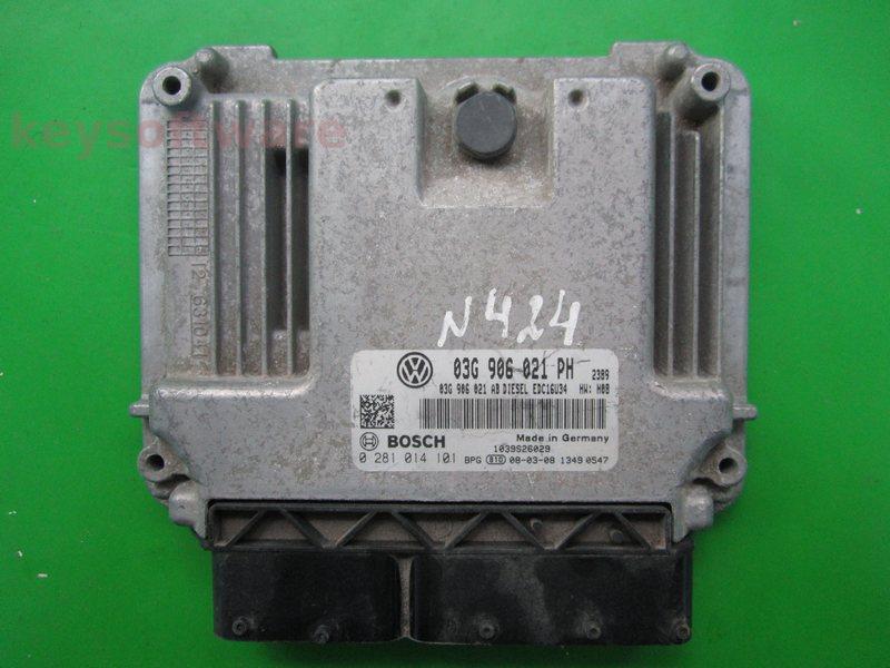 ECU VW Caddy 1.9TDI 03G906021PH 0281014101 EDC16U34 BLS H08