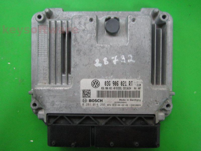 ECU VW Caddy 2.0TDI 03G906021RT 0281014266 EDC16U34 BMM H07