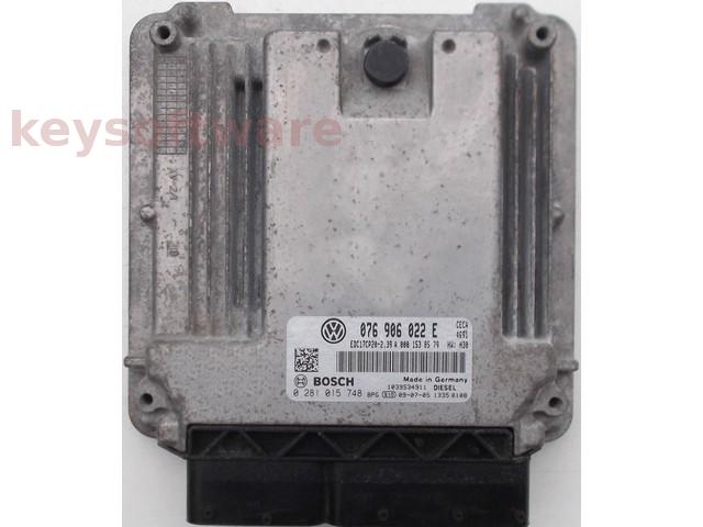 ECU VW Crafter 2.5TDI 076906022E 0281015748 EDC17CP20 CECA H30{