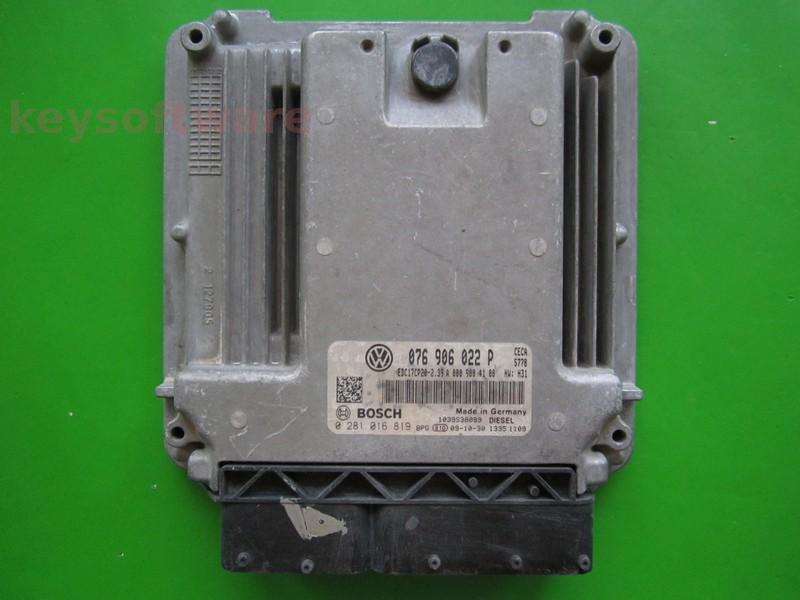 ECU VW Crafter 2.5TDI 076906022P 0281016819 EDC17CP20 CECA H31