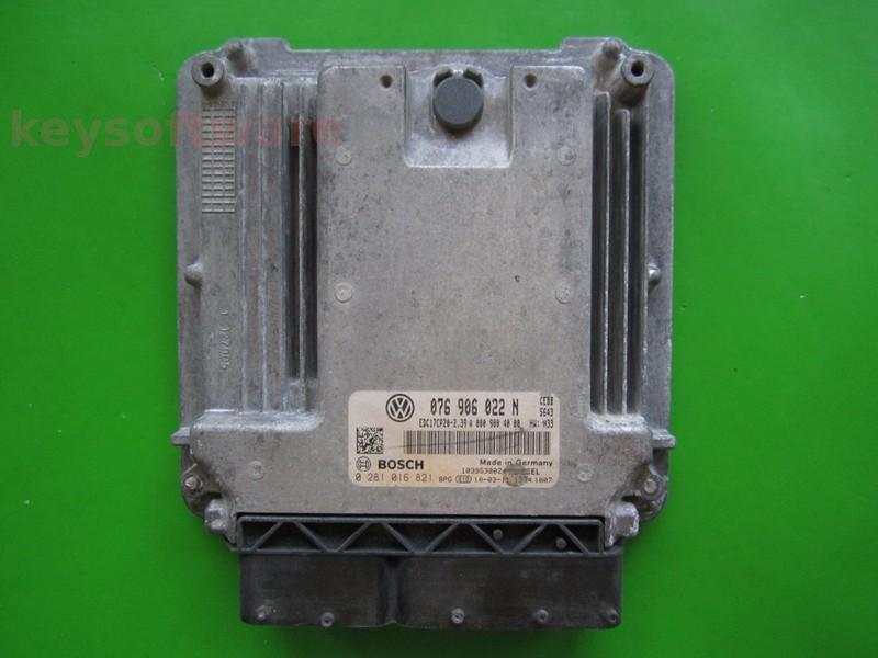 ECU VW Crafter 2.5TDI 076906022N 0281016821 EDC17CP20 CEBB H33