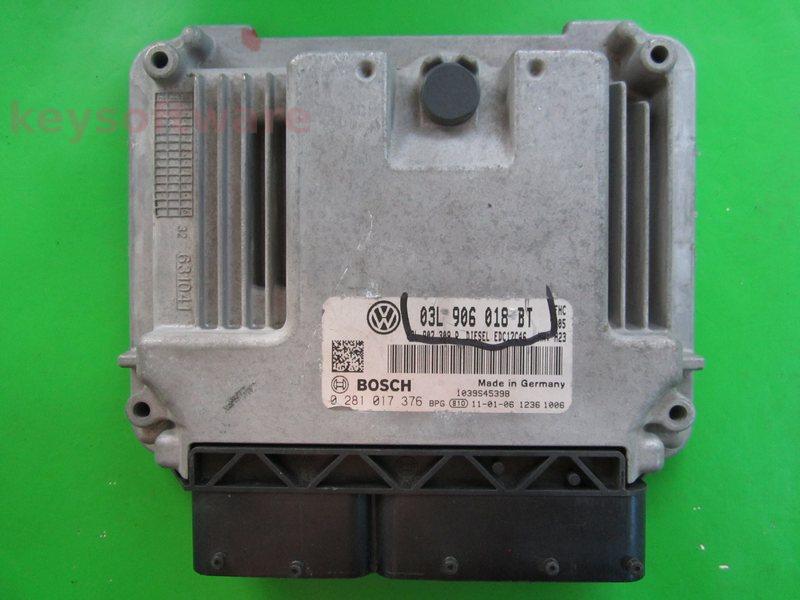 ECU VW Caddy 2.0TDI 03L906018BT 0281017376 EDC17C46 CFHC H23