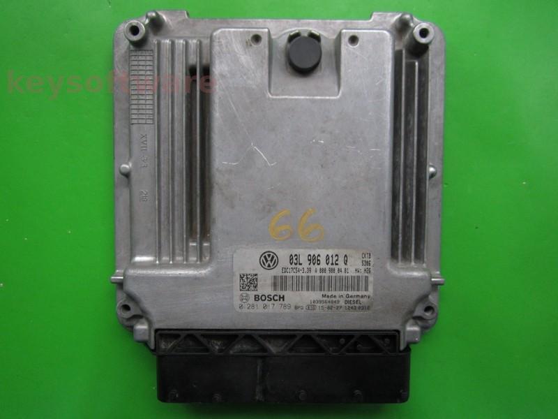 ECU VW Crafter 2.0TDI 03L906012Q 0281017789 EDC17C54 CKTB H26