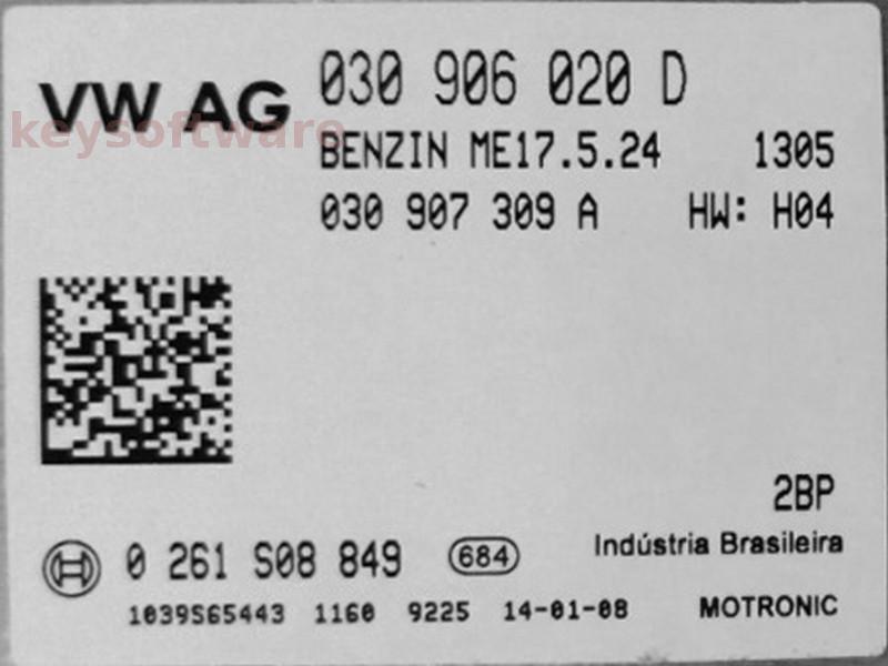 ECU VW Fox 1.0 030906020D 0261S08849 ME17.5.24 {