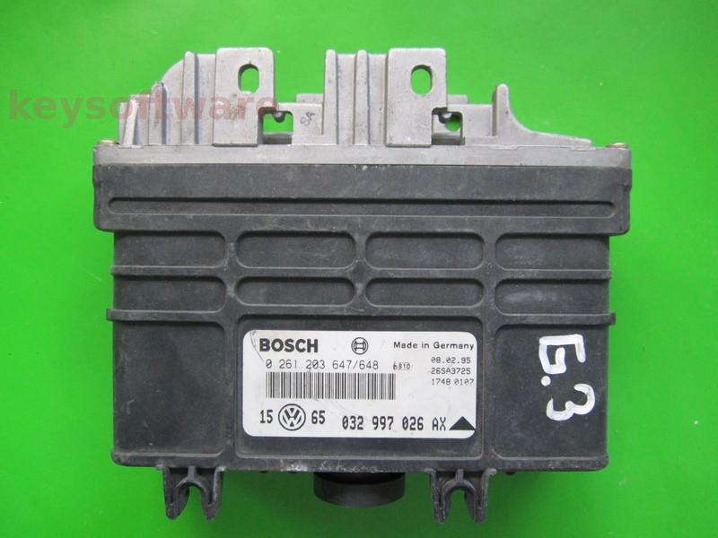 ECU VW Golf3 1.6 032997026AX 0261203647 MA1.2.3
