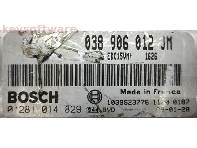 ECU VW FOX 1.9TDI 038906012JM 0281014829 EDC15VM ASY {