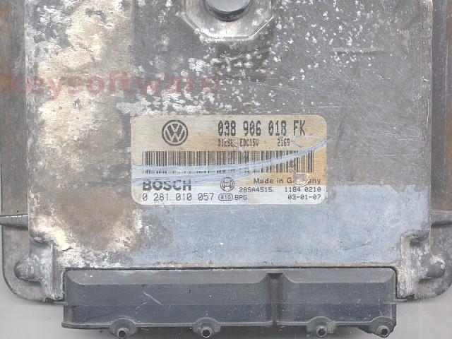 ECU VW Caddy 1.9TDI 038906018FK 0281010057 EDC15V ALH IMMOOFF {+