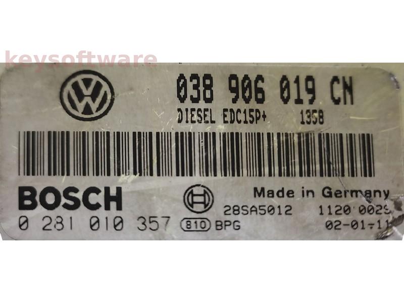 ECU Skoda Fabia 1.9TDI 038906019CN 0281010357 EDC15P+ ATD{