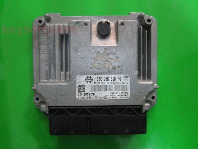 ECU VW Scirocco 1.4 03C906016FG 0261S08170 MED17.5.5 CMSB H13