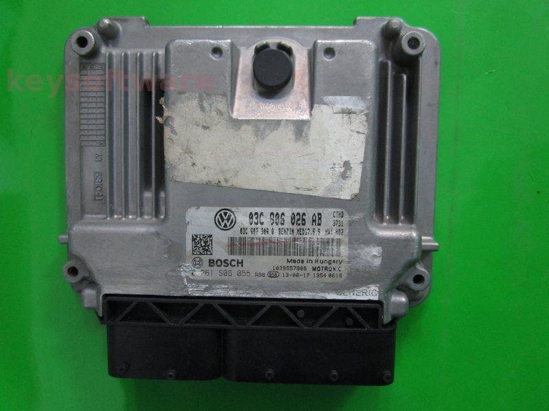 ECU VW Golf4 1.4 03C906026AB 0261S08055 MED17.5.5 CTHD H02