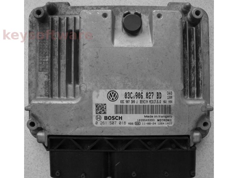 ECU VW Golf 1.4 03C906027BD 0261S07018 MED17.5.5 CAVD H04