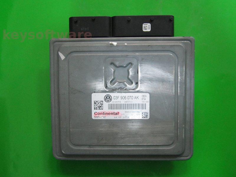 ECU VW Golf6 1.2 03F906070AK 5WP44741 SIMOS 10.12 CBZA H02