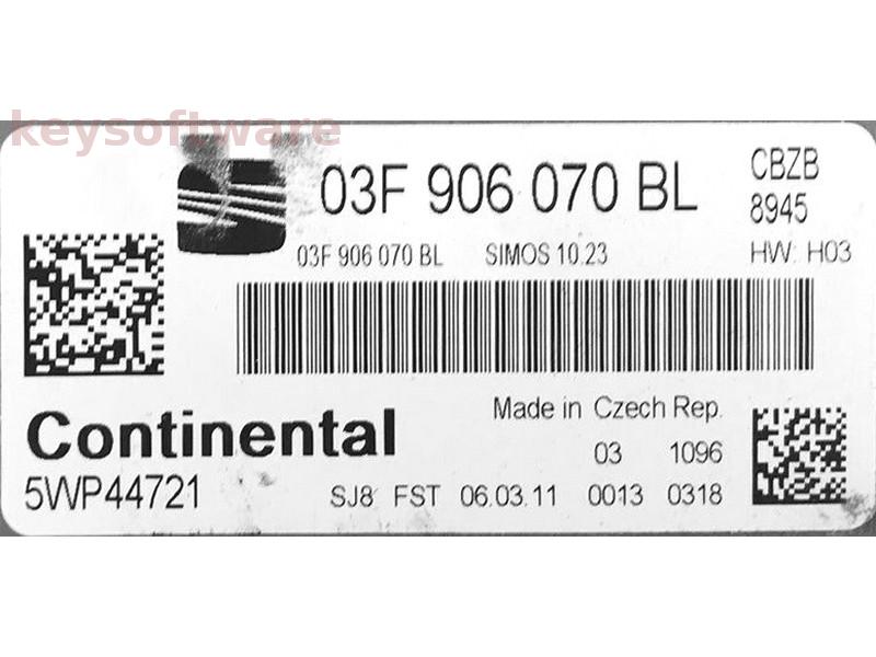 ECU Seat Ibiza 1.2 03F906070BL 5WP44721 SIMOS 10.23 CBZB {