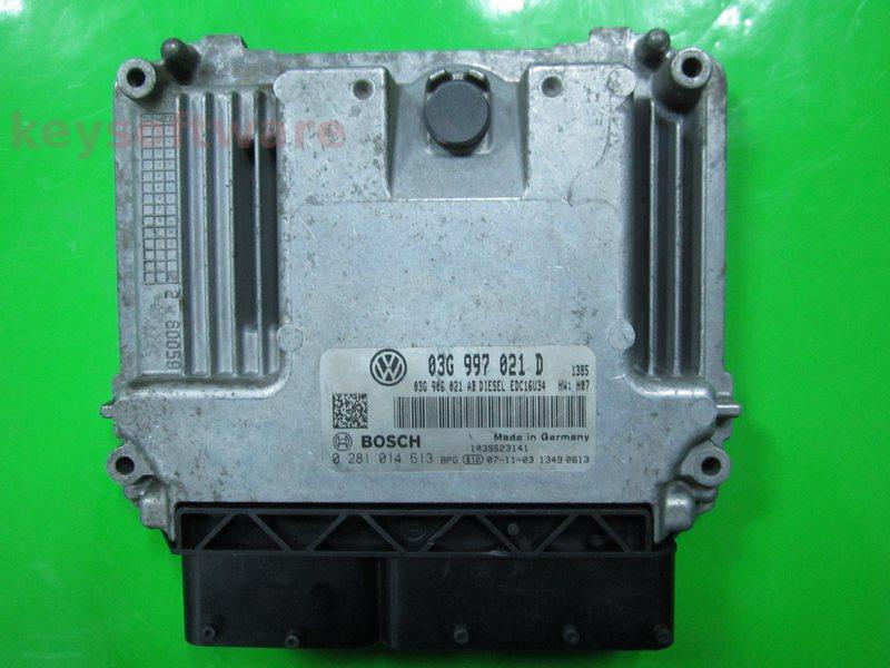 ECU VW Passat 2.0TDI 03G997021D 0281014613 EDC16U34 H07