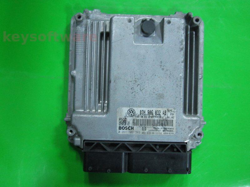 ECU VW Passat 3.2 03H906032AB 0261S02349 MED9.1 AXZ H02