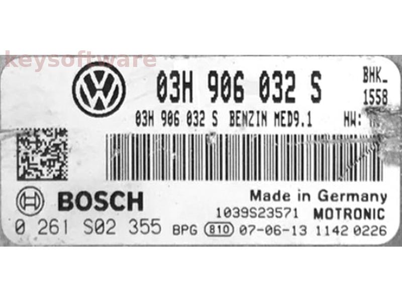 ECU VW Touareg 3.6 03H906032S 0261S02355 MED9.1 BHK {