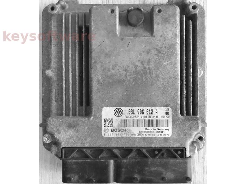 ECU VW Crafter 2.0TDI 03L906012A 0281017488 EDC17C54 CKTB H26 {