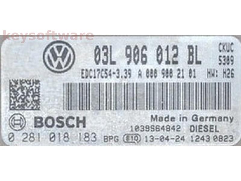 ECU VW Crafter 2.0TDI 03L906012BL 0281018183 EDC17C54 CKUC H26 {
