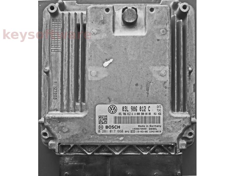 ECU VW Crafter 2.0TDI 03L906012C 0281017660 EDC17C54 CKTC H26 {
